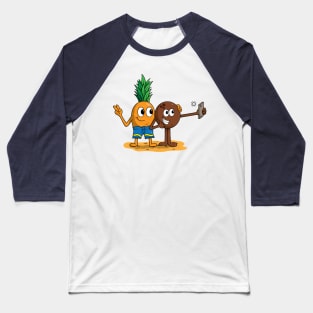 Pineapple and coconut selfie Baseball T-Shirt